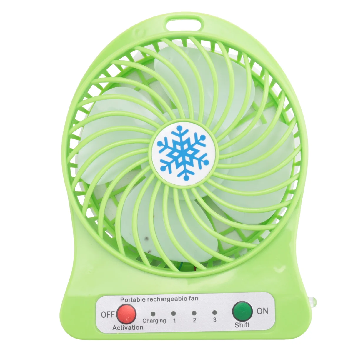 Portable Rechargeable Mini Fan Air Cooler Mini Desk Fan USB Cooling Rechargeable Handheld Fans Green