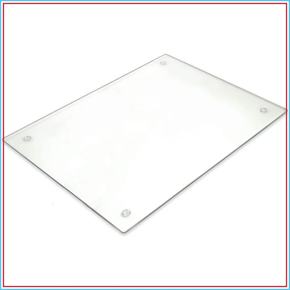 

Tempered Glass Cutting Board – Long Lasting Clear Glass – Scratch Resistant, Heat Resistant, Shatter Resistant, Dishwasher Safe (Large 12x16)
