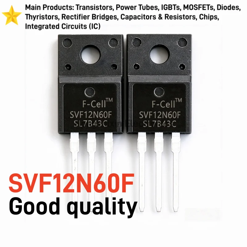 10/30PCS SVF12N60F TO-220F 12A600V N-channel Power MOSFET Transistor SVF12N60 12N60