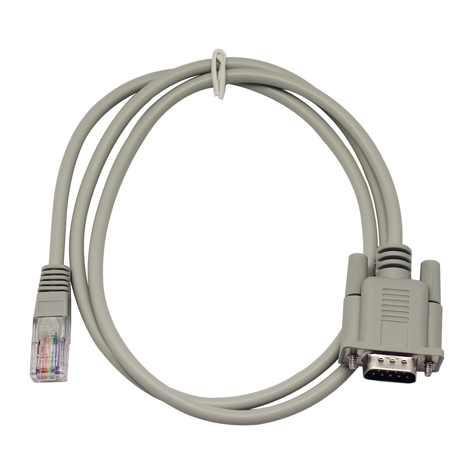 UOTEK RJ45 to DB9 Male Converter Cable NON-UL 28AWG*8C OD5.0 1M Begie Color Unshielded Round Wire Connector