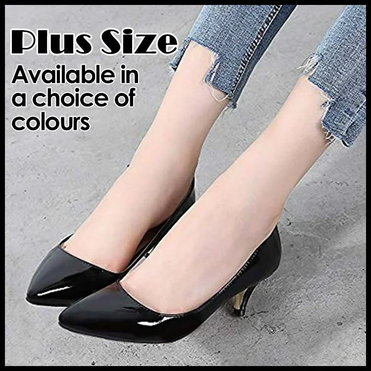 New Women Pumps Classic Sexy Pointed Toes 5cm Low Med Kitten High Heels Spring Brand Design Black Dress Wedding Shoes Large Size