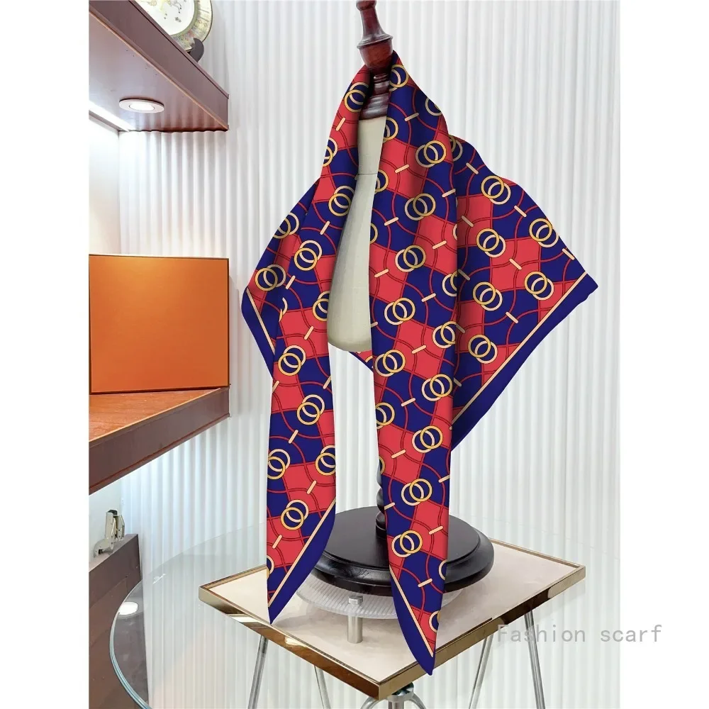 90*90cm Luxury Brand Silk Square Scarf Hijab Women Bandana Soft Scarves Neckerchief Ladies Hair Shawl Wrap Headband Korean