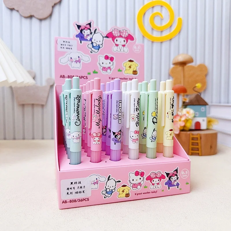 

36 шт./лот Sanrio Kuromi Melody Keep Writing механический карандаш милые студенческие автоматические ручки 0,5 мм детский подарок школьные и офисные принадлежности