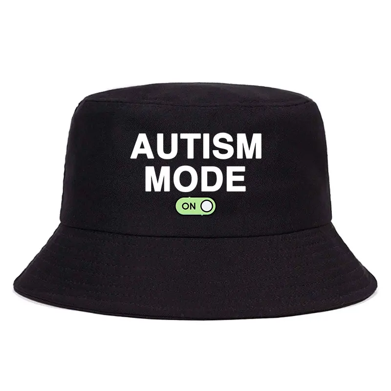 Autism Mode Pattern Reversible Bucket Hat Woman Man Outdoor Sun Beach Fisherman Cap Girl Boy Visor Protection Panama Hat Bob