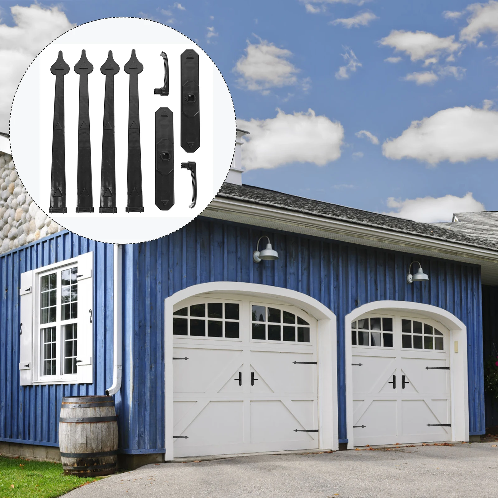 

Magnetic Garage Door H PVC Decorative Pull H les for Doors Sheds Durable Material Comfortable Grip Smooth Processing Great