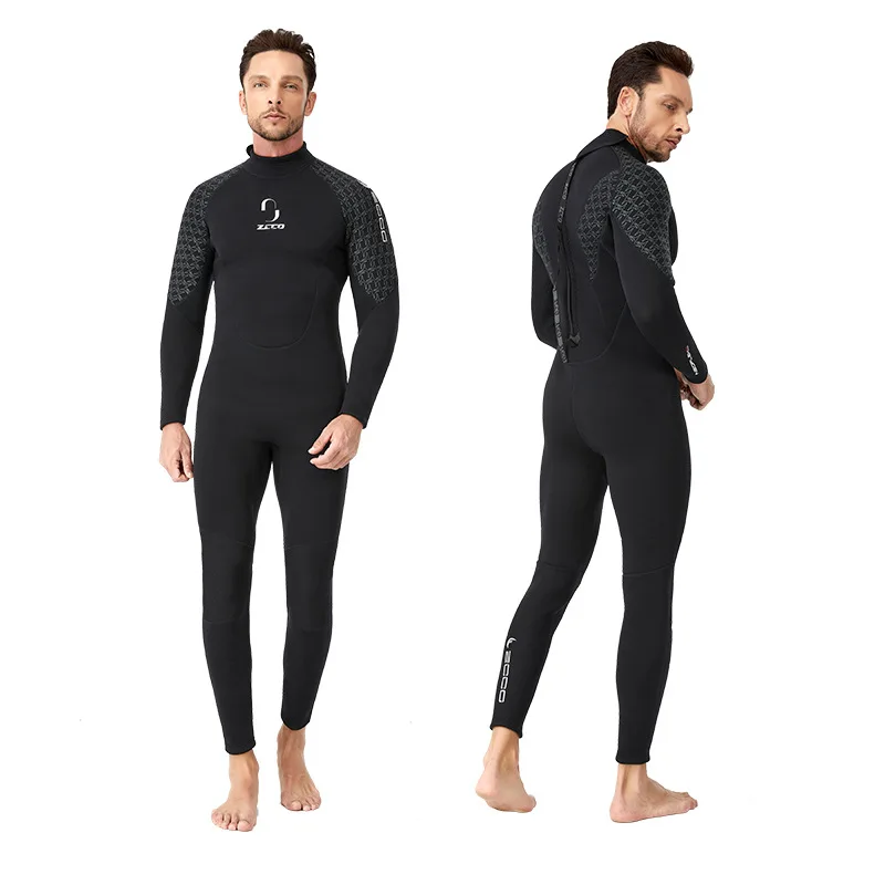 

Men Wetsuit Women Neoprene Wet Suit 3mm Thermal Scuba Gear Back Zip Ultra Stretch Swimsuit Long Sleeve Full Body Warm Dive Suits