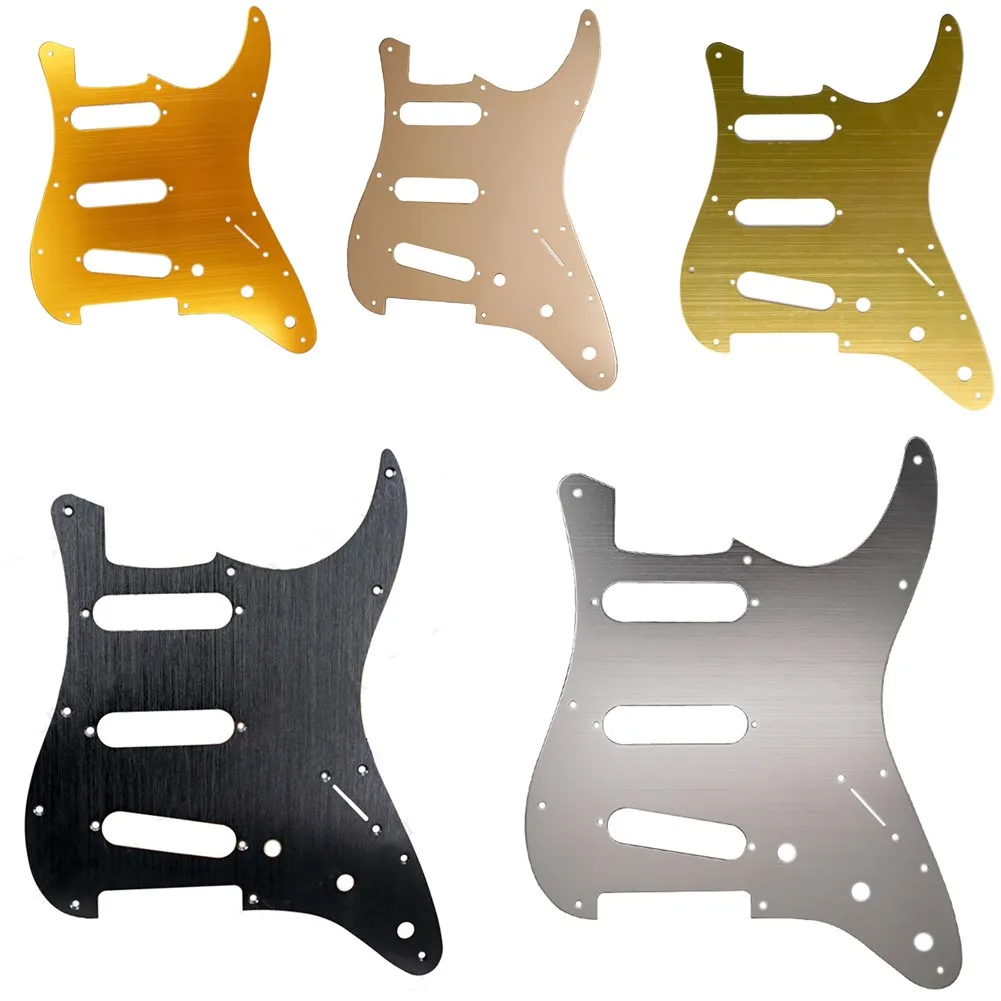 11 Hole Metal Pickguard Scratch Plate for ST Style Electric Guitars Aluminum Material Designed for SSS Pickup Compatibility