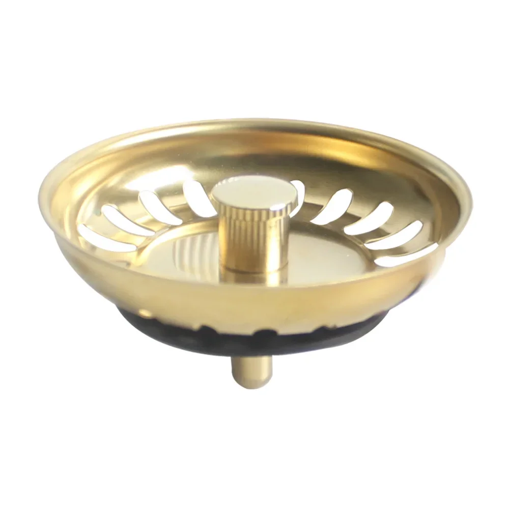 Golden Color Strainer Filters For Kitchen Sink Accessory Drain Plugs 79.3MM,