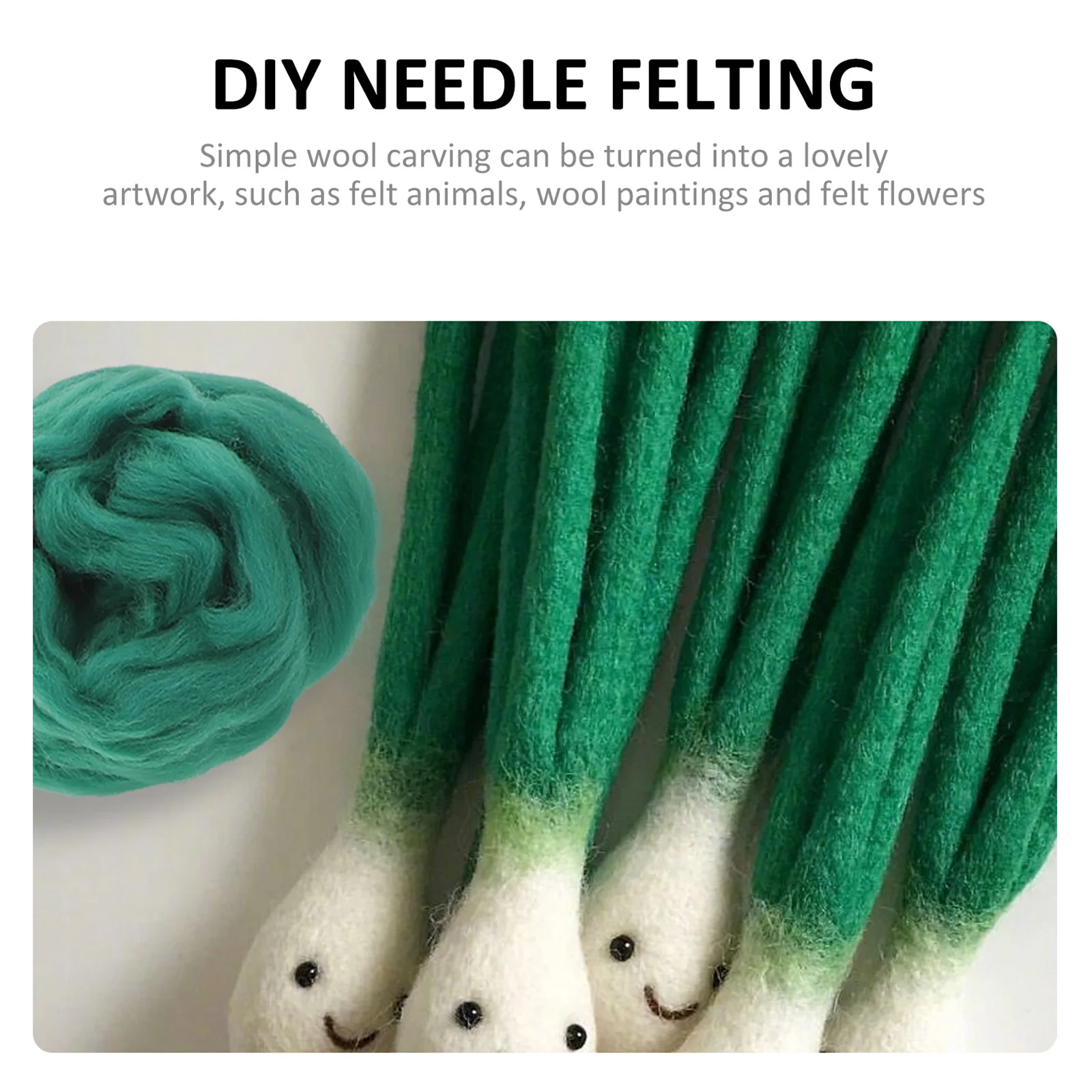 

36Pcs Premium Wool Felt Kit Handcrafted Felting Yarn Practical Needle Felting Materials Crafting Supplies