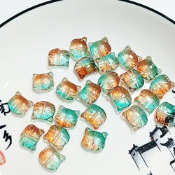 20pcs 11x13MM Multicolor 3D Cat Animal Lampwork Glass Beads For Women Girls DIY Spacer Beads Necklace Earrings Jewelry Making