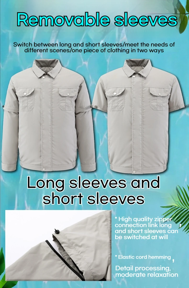 Ropa de trabajo sin mangas para hombre, protección solar para exteriores, ropa de trabajo equipada con ventilador, refrigeración inteligente, aire acondicionado, verano