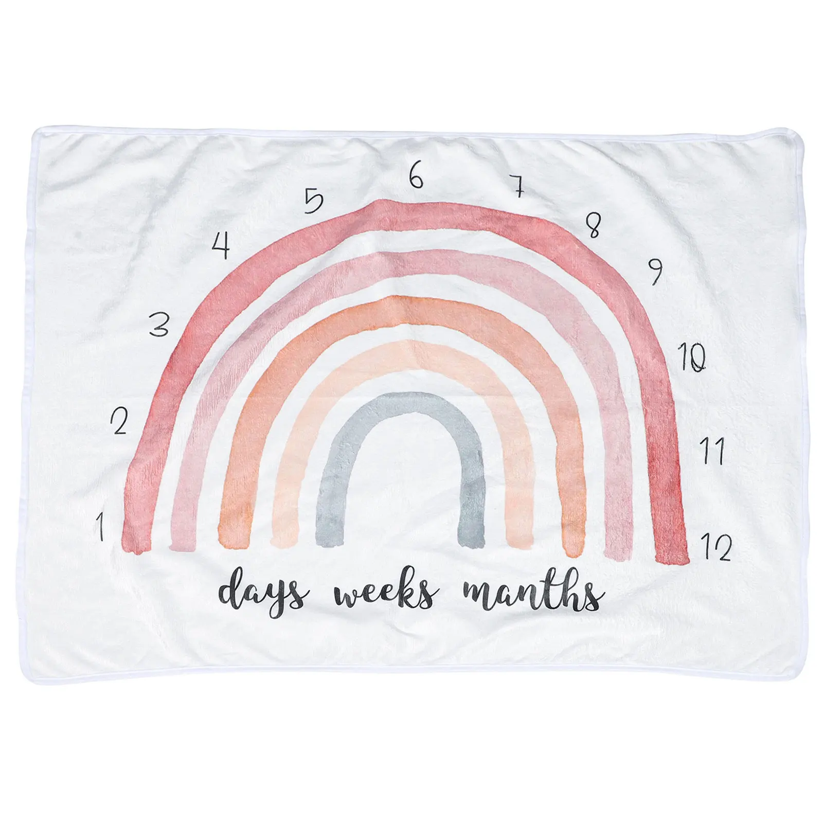 

Flannel Photo Blanket Photography Cartoon Monthly Memory Soft Comfortable Durability