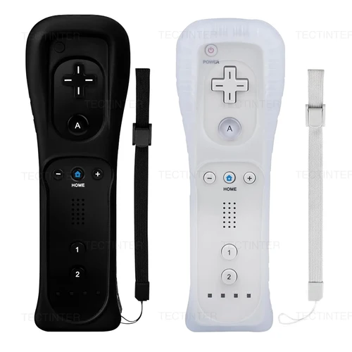 Mando a distancia inalámbrico Bluetooth 2 en 1 para Wii Wii U Controle opcional Motion Plus Gamepad Nunchuck Set con funda de silicona