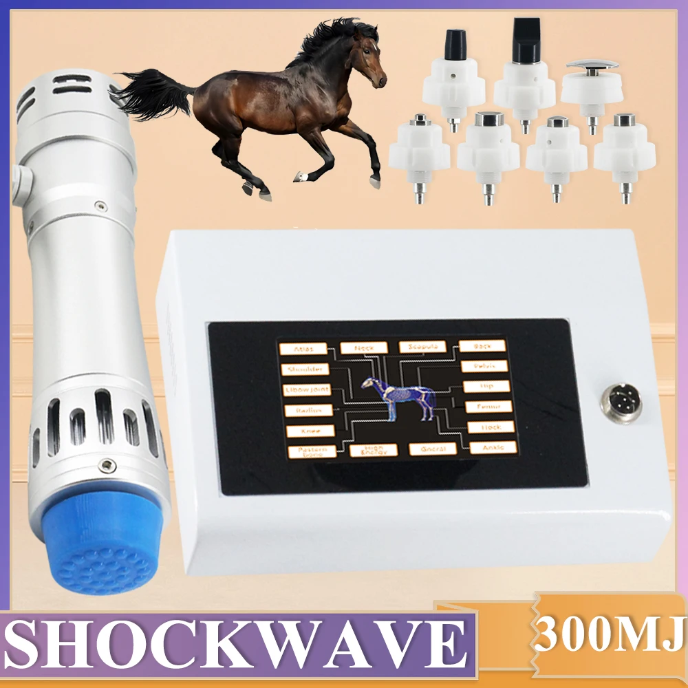 

Animals Physiotherapy Shock Wave Machine Relieves Knee Joint Pain Treats Tendon Injury Professional 300MJ Shockwave Massager New