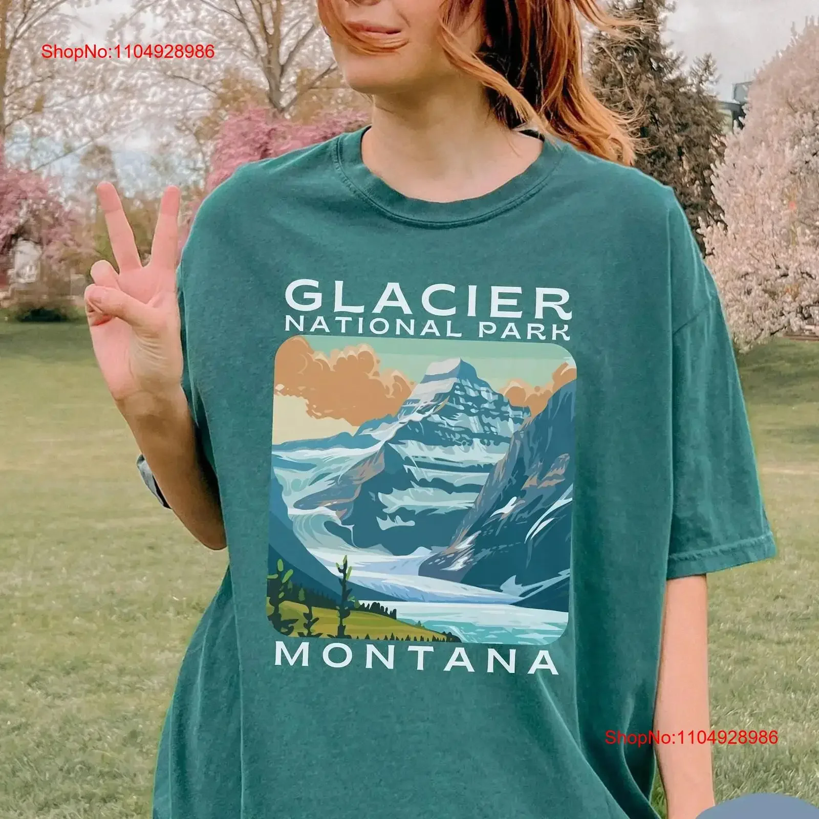 Camiseta del Parque Nacional Glaciar, Granola Girl Montana, equipo de parques estadounidenses, protege nuestro aire libre, vintage, lavado, moda transpirable