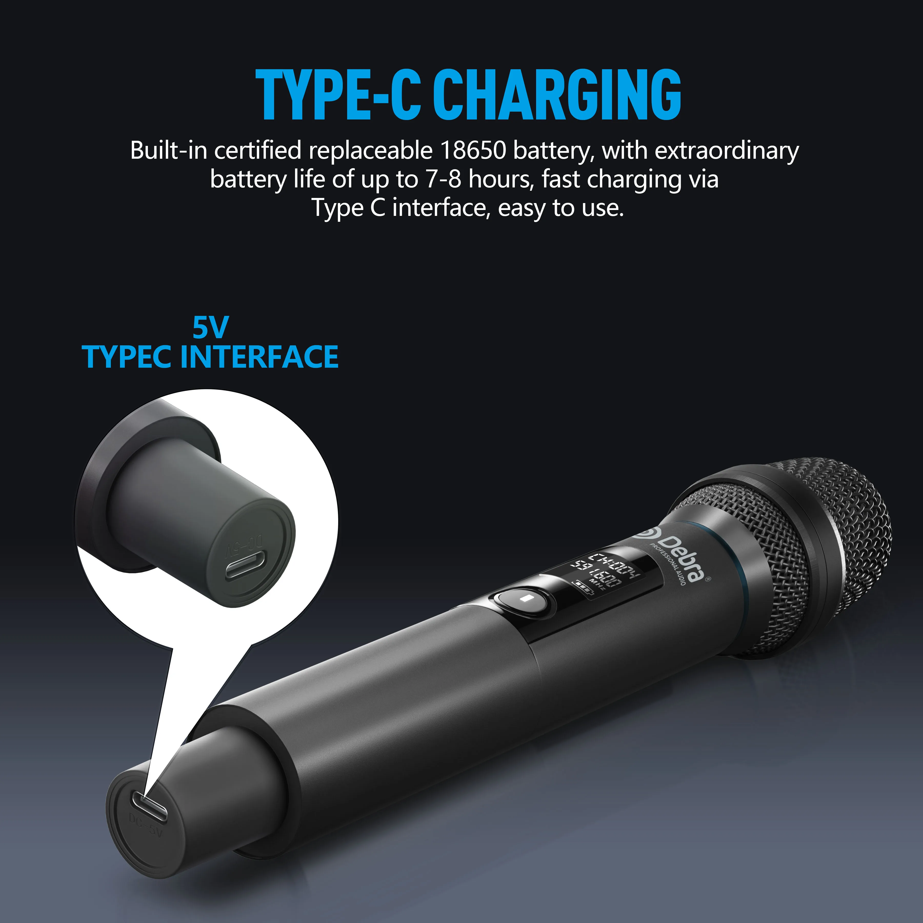 Audio UX-400 500-600MHz 4-Channel UHF Wireless Handheld Microphone Infrared Frequency Sync & Auto Frequency Search