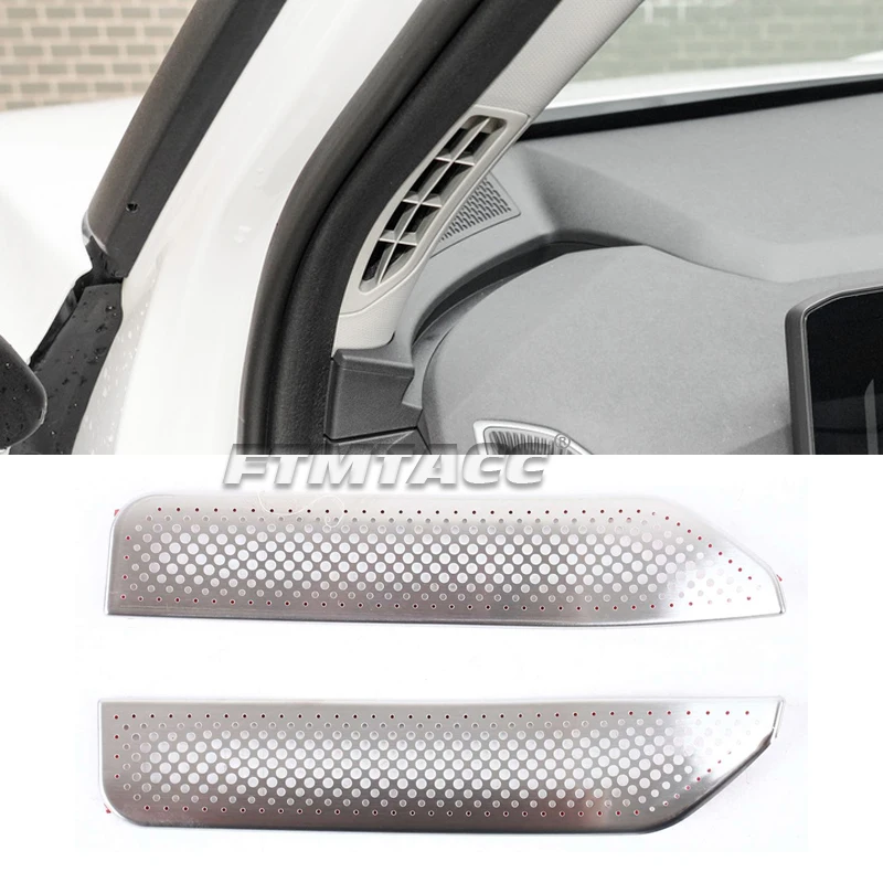 For Kia EV5 2023 2024 Car Door Audio Speaker  Loudspeaker A-pillar Side Outlet Cover Trim Sticker Stainless Interior Accessories