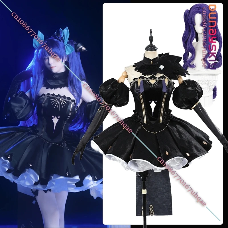 Space Ereshkigal Cosplay Costume Women Black Princess Dress Game Fate/Grand Order Roleplay Uniform FGO Stage2 Ereshkigal Cos Wig