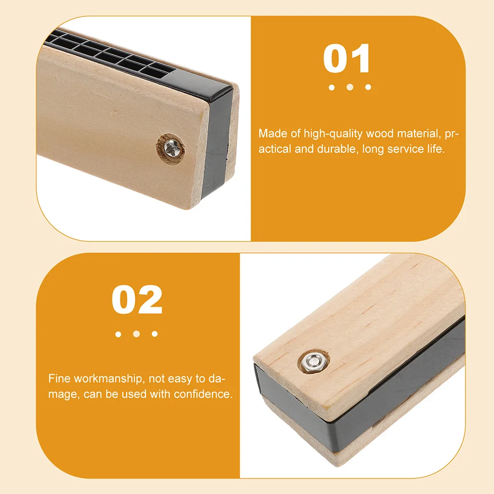 2 шт. деревянная губная гармошка детская развивающая музыкальная двухрядная маленькая игрушка для детей подарок для студентов