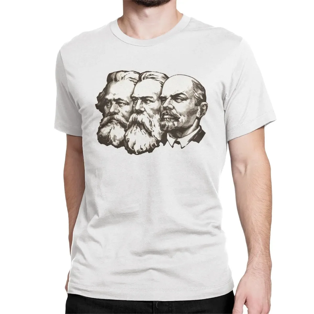 2026 Men T-Shirt Marx Engels And Lenin The Soviet UnionTshirt Vintage Cotton Communist Communism Ussr Comrades