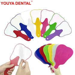 1Pcs Tooth Shaped Handheld Mirror PVC Unbreakable Hand Mirror Dental Mouth Examination Makeup Mirror Dentistry Accessories Gifts