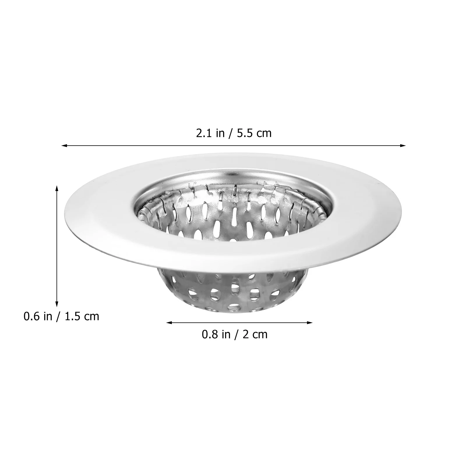 3 pçs filtros de pia de aço inoxidável filtro de malha fina para cozinha e pia do banheiro dreno resíduos filtragem ajuste apertado design