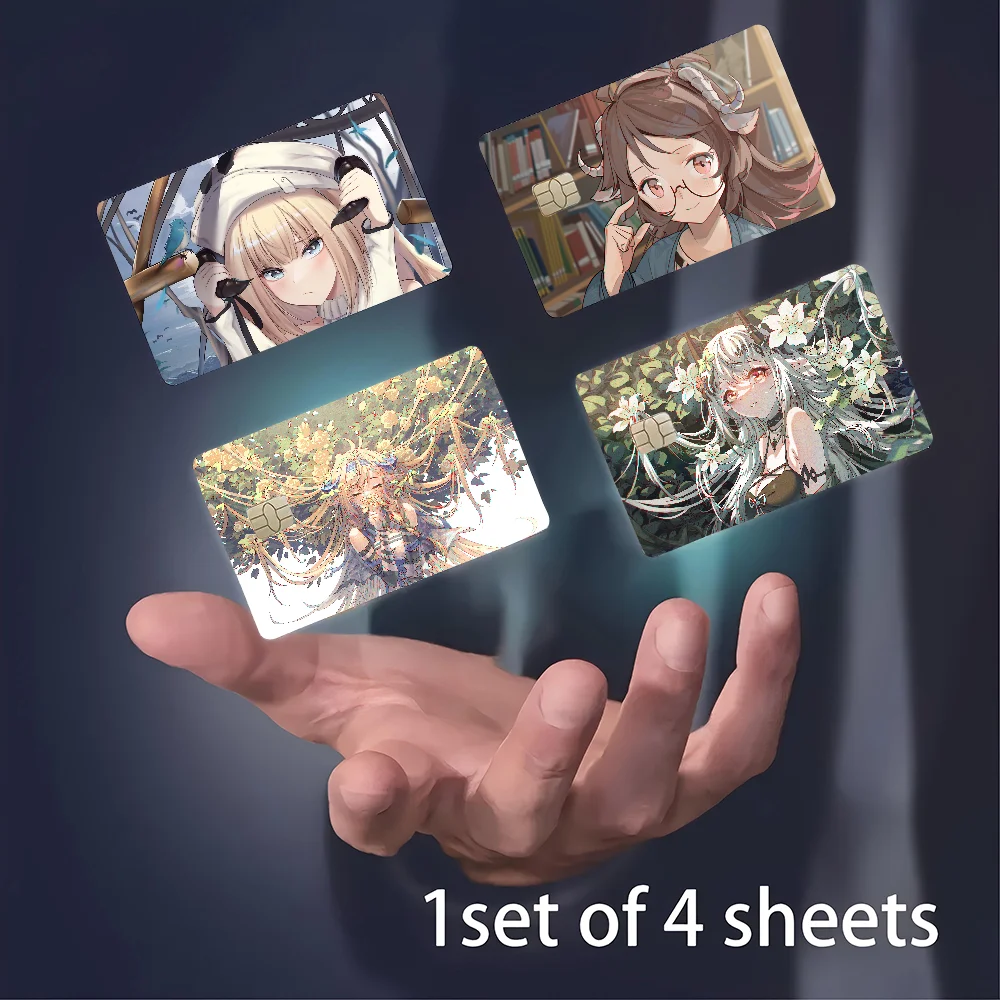 Anime Arknights Cartoon Kreditkarte Haut Aufkleber Für Bank Karte Bus Metro Karte Aufkleber Wasserdicht Frauen Geschenk