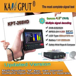 KPT-268HD Satellite Finder Satellite TV Receiver DVB-S2 HD MPEG-4 DVB-S/S2 MPEG-4 AVS/AVS+ HEVC(H2.65) ABS-S Signal Finder Meter