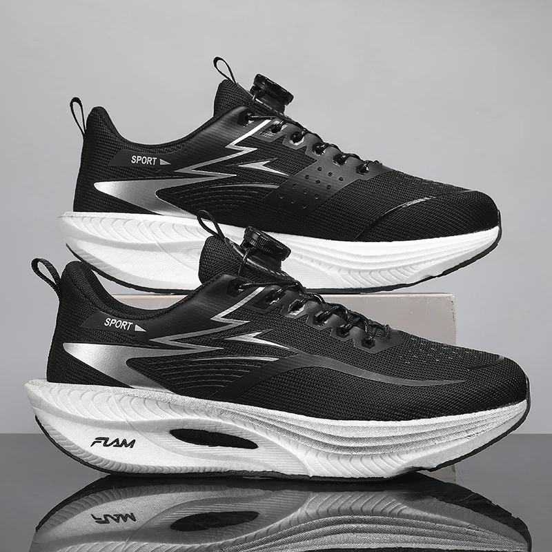 Scarpe da corsa da maratona da uomo, scarpe sportive con piastra in carbonio, ammortizzazione ad aria, traspiranti, leggere, comode, antiscivolo, da donna