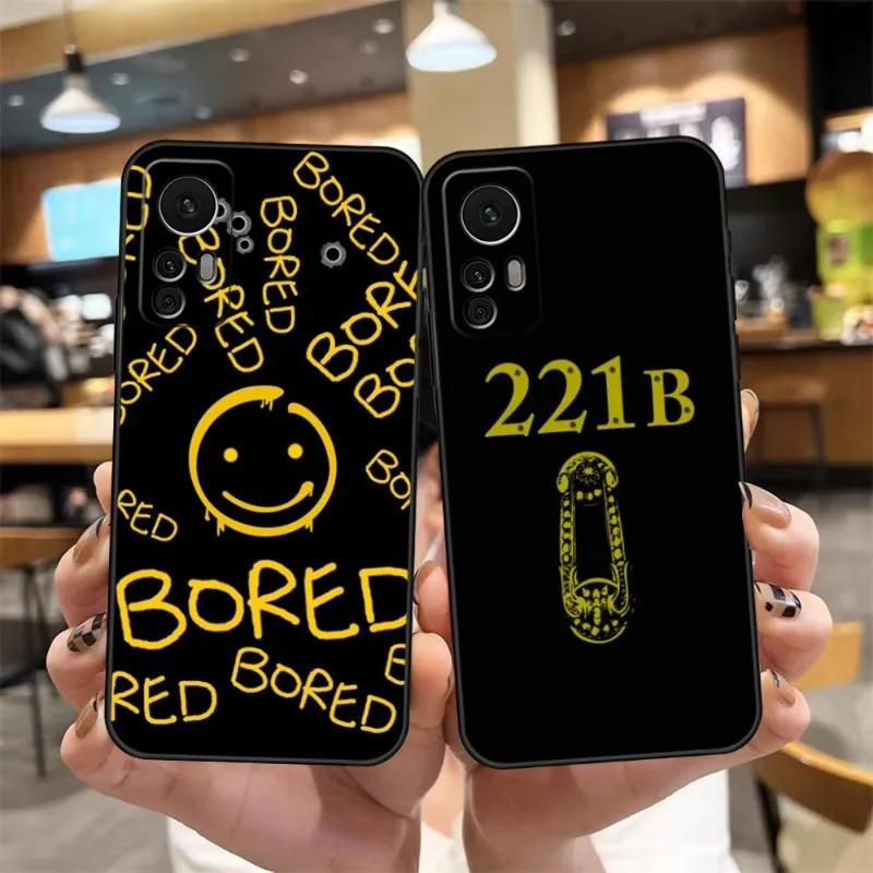 221b-Sherlock-Holmes-TV Phone Case 2023 Hot For Redmi Note 11S 11 10 10S 9S 8T 7 8 8A 9 9A 9C 9T 10 10X Black Silicone Coque