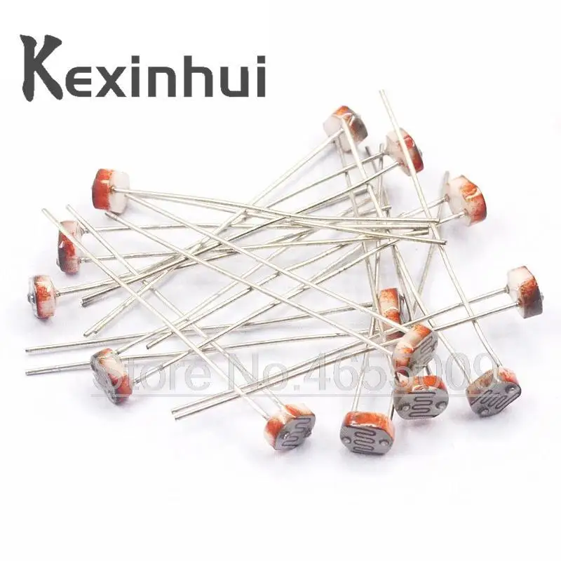 100PCS LDR Photo Light Sensitive Resistor Photoelectric Photoresistor 5528 GL5528 5537 5506 5516 5539 5549 For Arduino