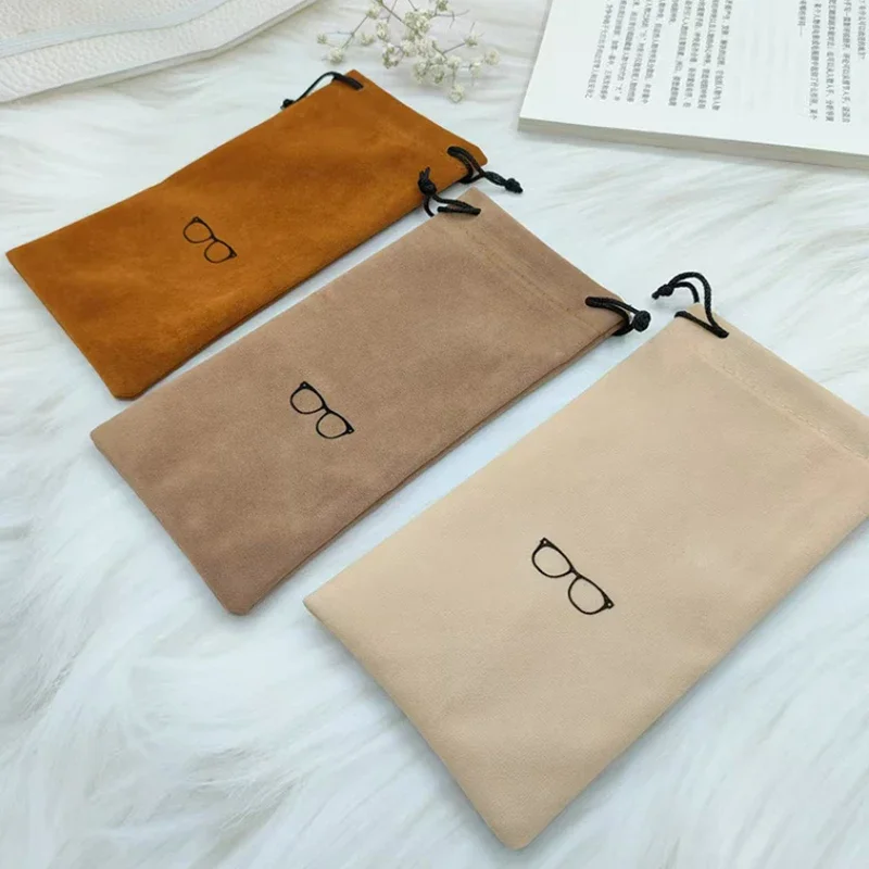 1/10 Stück Beflockte Brillentaschen mit Kordelzug, Sonnenbrillen-Etui, Brillenschutzhülle, Aufbewahrungsbeutel für Kleinteile – Detail 8