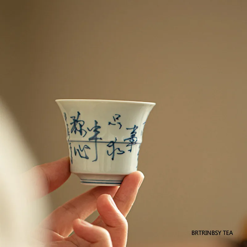 

1 Pc Chinese Tradition Handmade Ceramic Tea Cup Household Porcelain Master Teacup Travel Personal Tea Bowl Teaware Accessories
