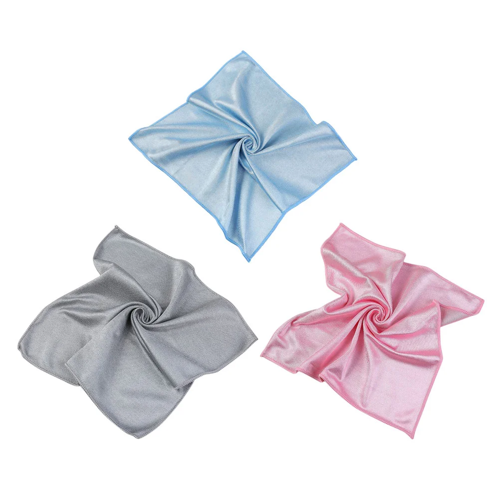 

3 Pcs Rag Microfiber Towels Glass Cleaning Glasses Polishing Cloths Household