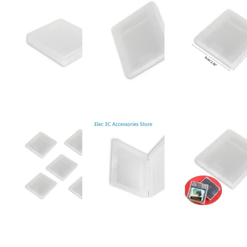 Y51A 5 Pieces Clear Plastic Cartridge Dust Cover for Game Boy Color GBC