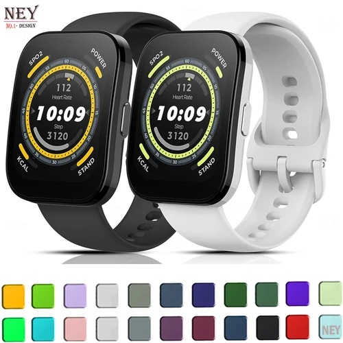 Correa de reloj de 20mm/22mm para Amazfit GTS 4/GTR 4/3/2 Mini/Pro/stratos/Balance pulsera deportiva de silicona Amazfit bip 5-bip 3 pro