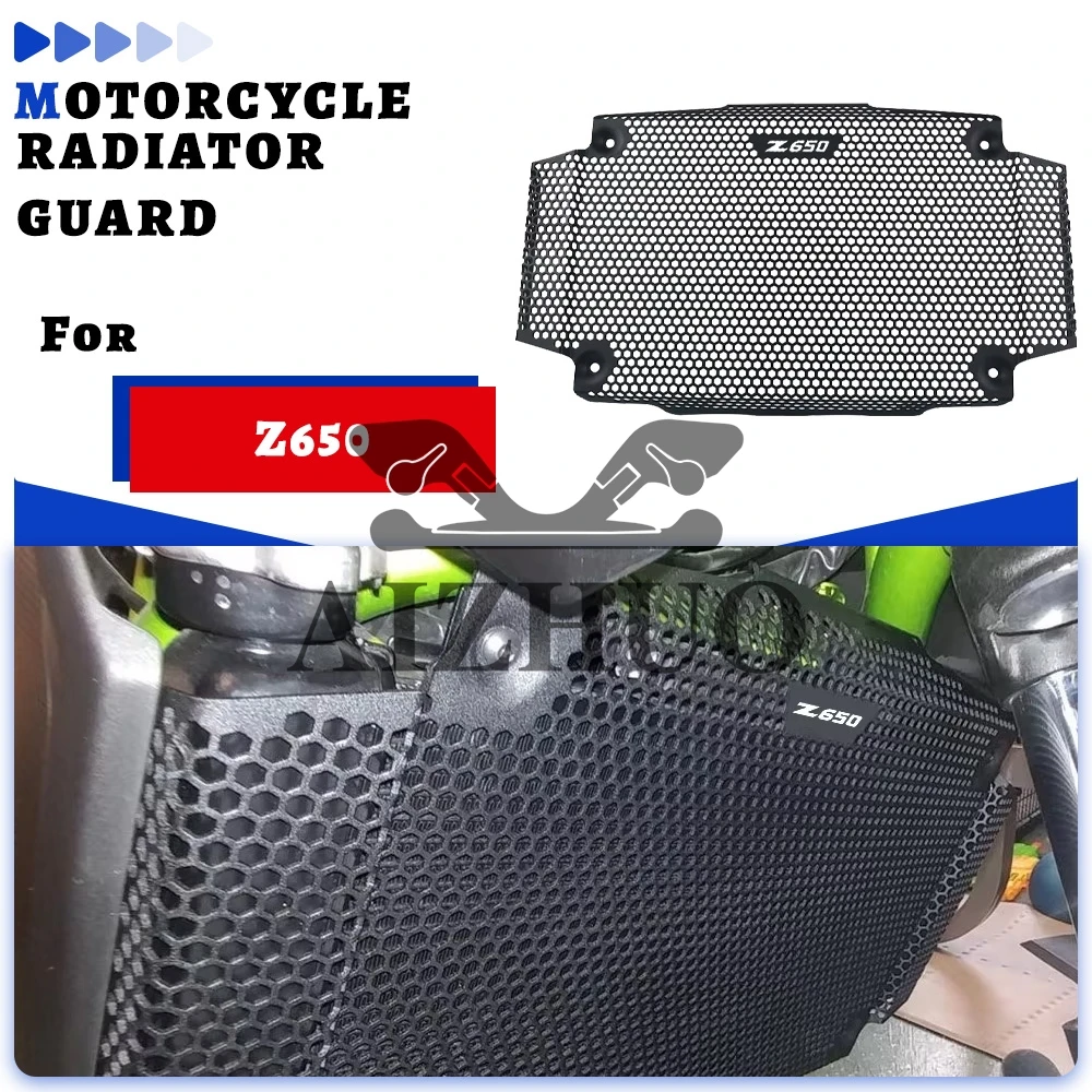 

For Kawasaki Ninja 650 Z650 Z650RS 2017-2025 2024 2023 2022 Motorcycle Radiator Guard Protector Oil Cooler Cover Accessories