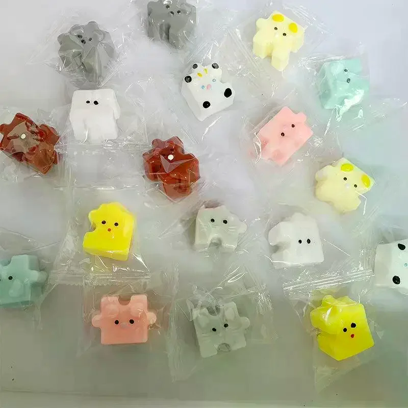 9-delige cartoon dierenpuzzel TPR handgemaakt speelgoed romige zachte lijm langzame rebound knijp kinderspeelgoed