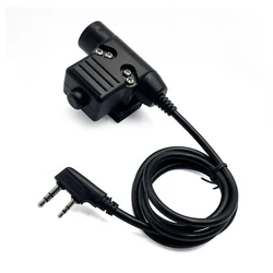Tactical U94 PTT Adapter Airsoft Tactical Headset Kenwood(for baofeng) Plug Tactical Headset Accessory