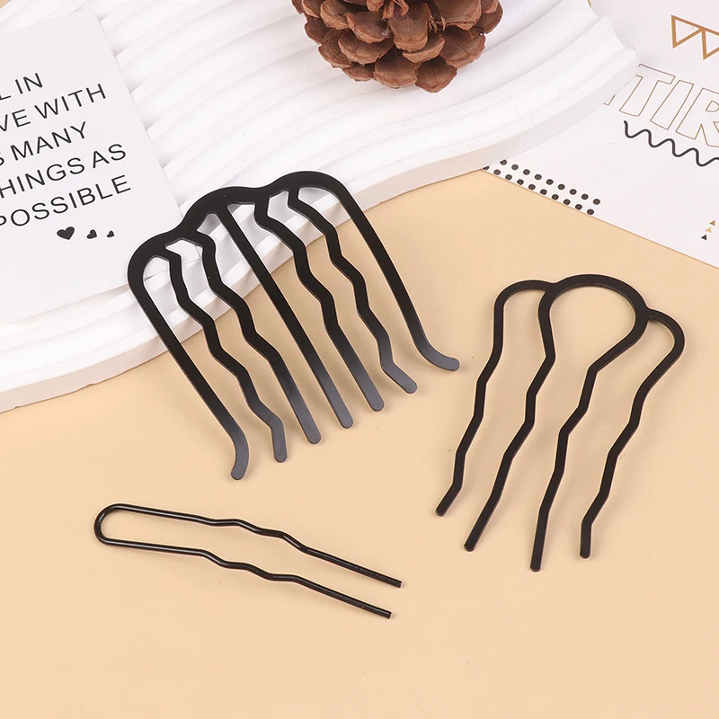 3Pcs Korean Style Hairpin Comb U Shape Braiding Twist Fork Curly Hair Clip Fashion Women Hair Sticks Hair Styling Tool