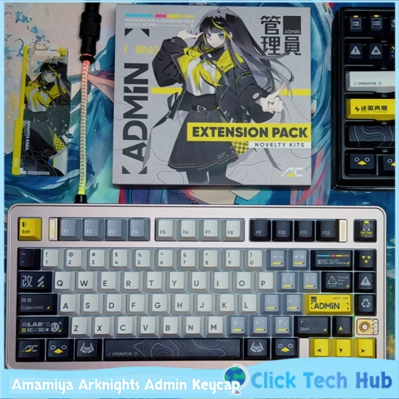 Arkights Keycaps Tutkeys&Yumiya Xiangnai Co Named Ac Administrator Cherry Pbt Anime Theme Keycap Mechanical Keyboard Keycap