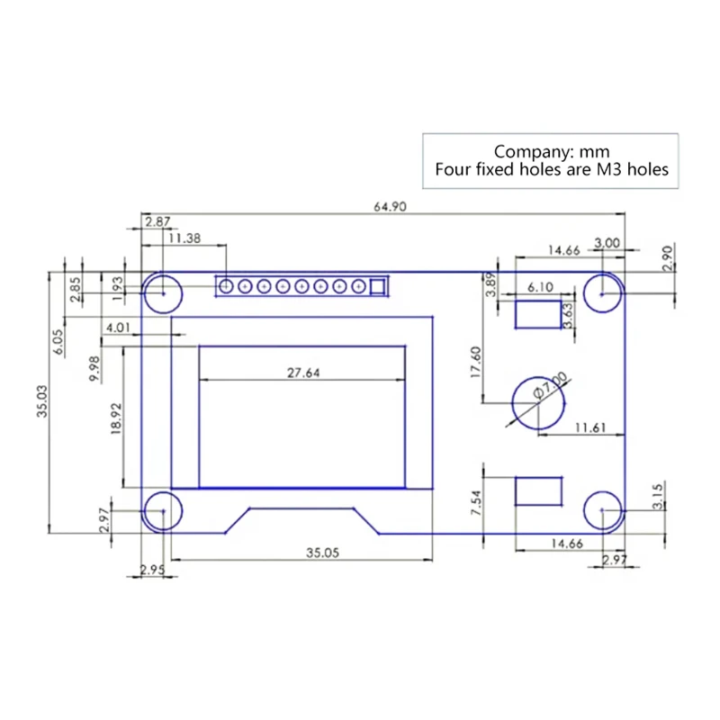0.96 Inch OLED Display Screen Combined With EC11 Rotary Encoder Module IIC Interface