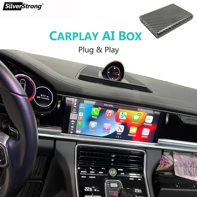 Silverstrong Qualcomm 4G Modem Carplay Ai Box Android Netflix Iptv Spotify Car Multimedia Player 4GB+64GB