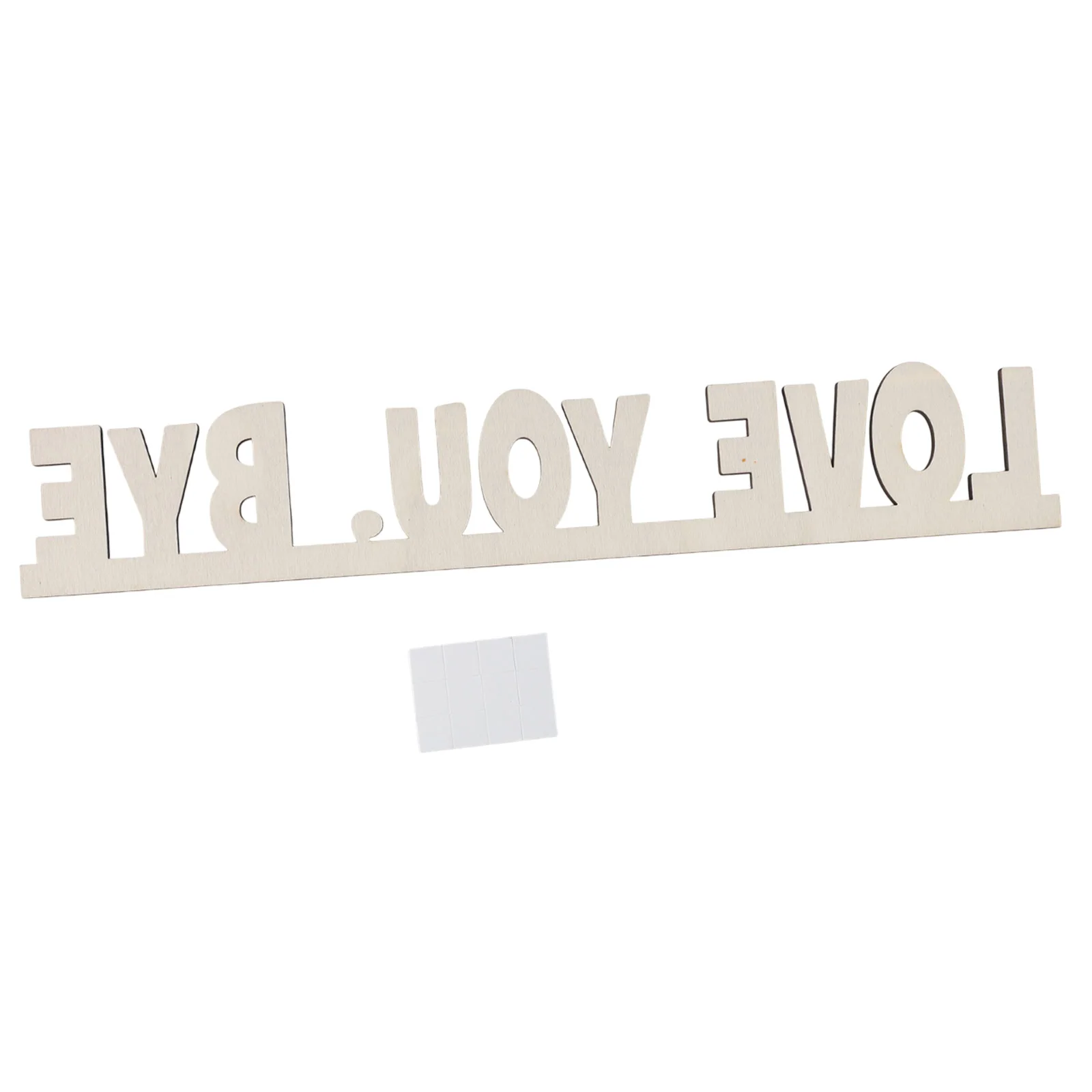 Love You Bye Phrase Wooden Door Corner Decoration for Interior Door Frame Wall Styling and Humorous Entryway Design