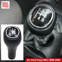 5 Speed MT Car Gear Shift Knob for Ford Focus MK1 1998-2005 Shifter Lever Stick Manual GearShifter Leather Pen POMO Spare Parts