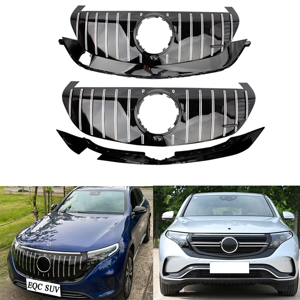 Front Racing Facelift Grill Upper Bumper Grilles For EQC350 EQC400 EQC440 EQC SUV