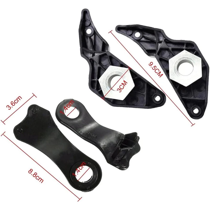 4Pcs Front Headlight Bracket Repair Kit Clip Left And Right for 525i 525xi 530i 530xi 540i 545i 550i 63126949633