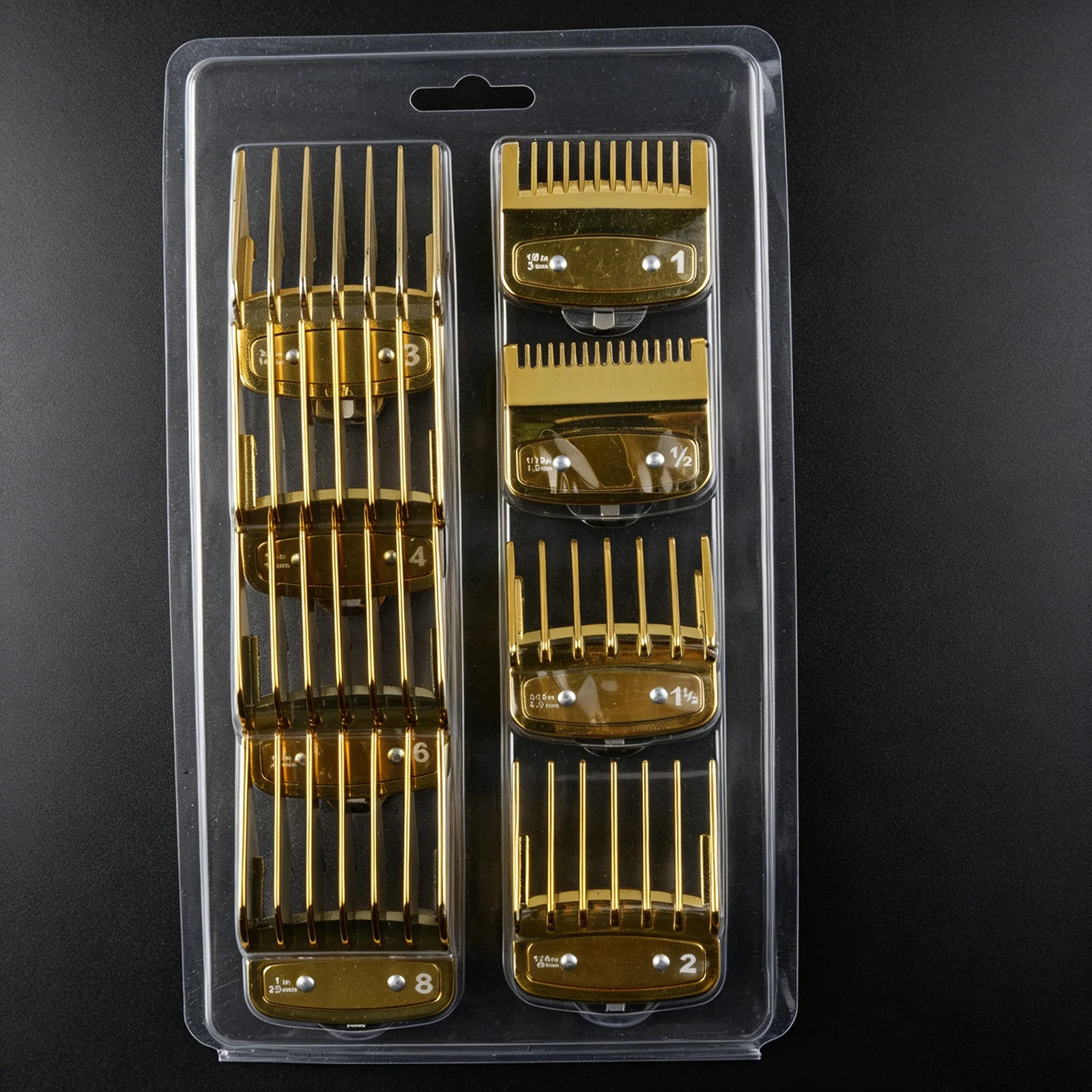8 Stück/Set Pro Barber Guide Kämme für Wahl Haarschneidemaschine, Haarschnittkamm mit Blisterverpackung, Salon-Haarschneidewerkzeuge – Detail 26