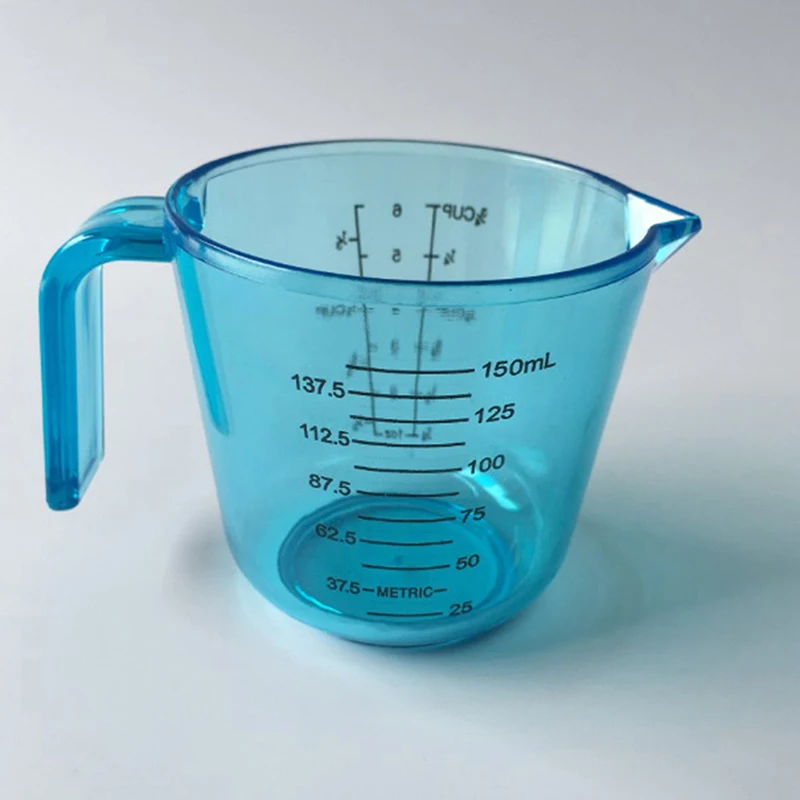 150ml Plastic Clear Measuring Cup Universal Multifunction Measuring Mug Milk Cup Handle Liquid Pour Spout Home Kitchen Tools