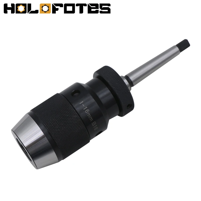 Morse Self-tightening Drill Chuck B16 B18 MTA1 MTA3  MTB2 Heavy Duty Clamping Range 1-16mm +Morse Taper Arbor CNC Lathe Machine